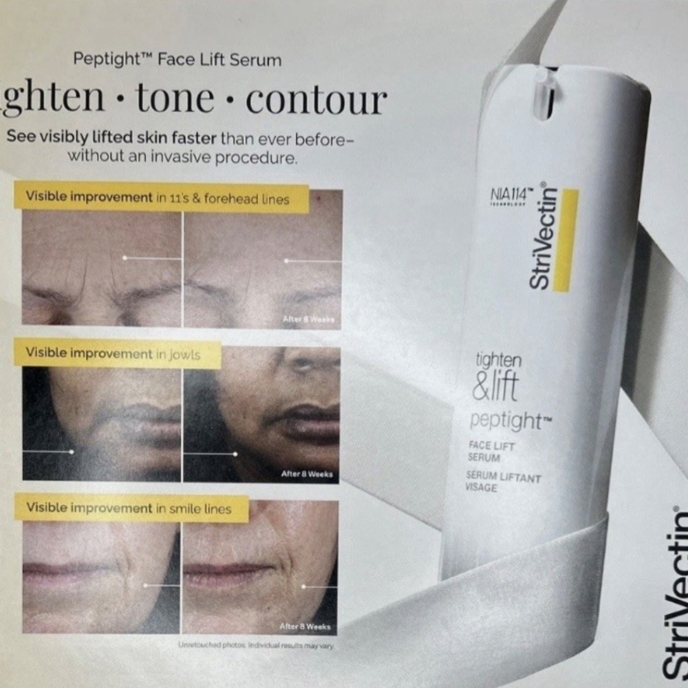 NEW Strivectin Tighten & Lift Peptight Face Lift Serums 2 Pack 1oz & 0.5 Oz - Picture 3 of 10